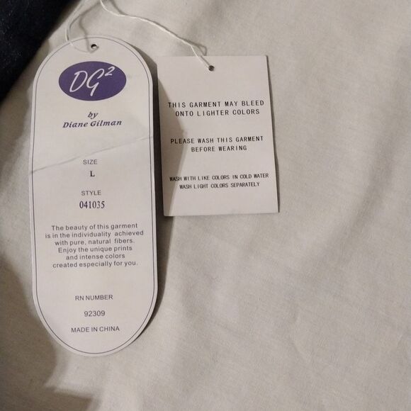 CONSIGNMENT! NWT Beautiful Beaded Denim Vest by Diane Gilman size L! - Picture 6 of 14